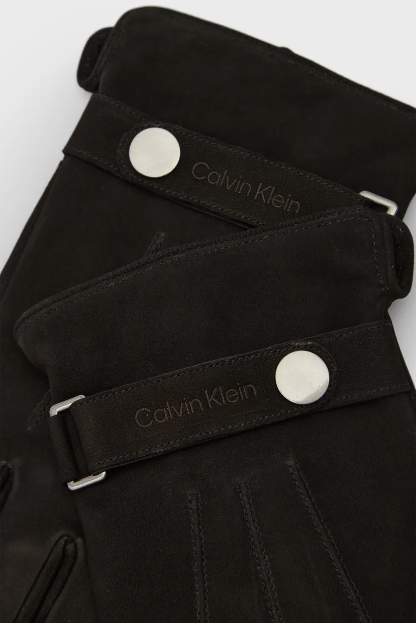 Мужские черные нубуковые перчатки LEATHER RIVET GLOVES NUBUCK 3