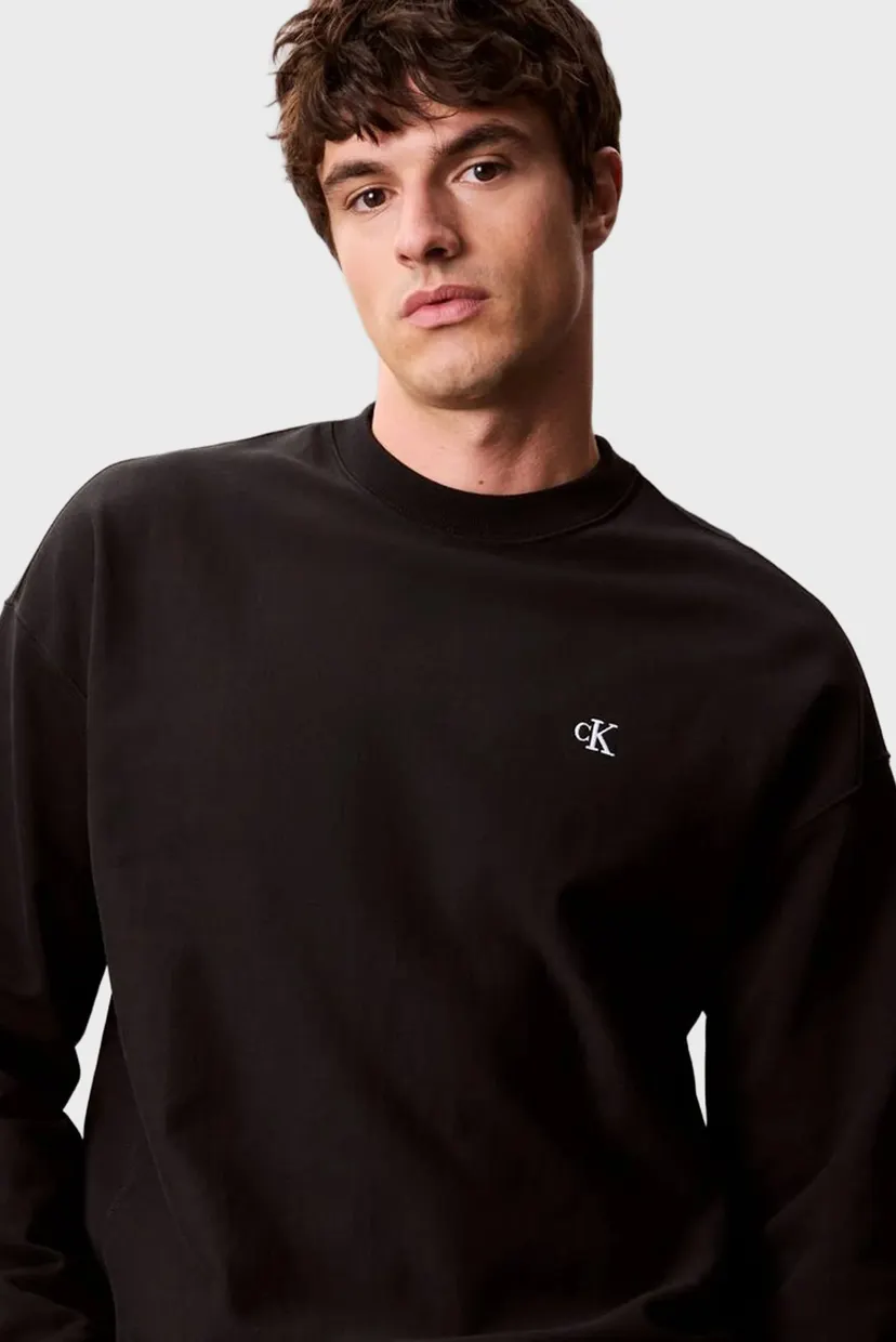 Чоловічий чорний світшот PREMIUM TERRY MONOGRAM 6