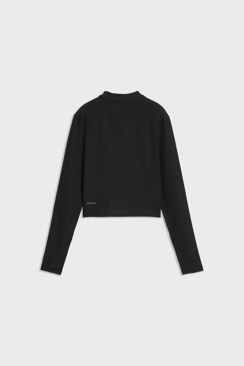 Жіночий чорний лонгслів CLOUDSPUN Quarter-Zip Long Sleeve Top Women 5
