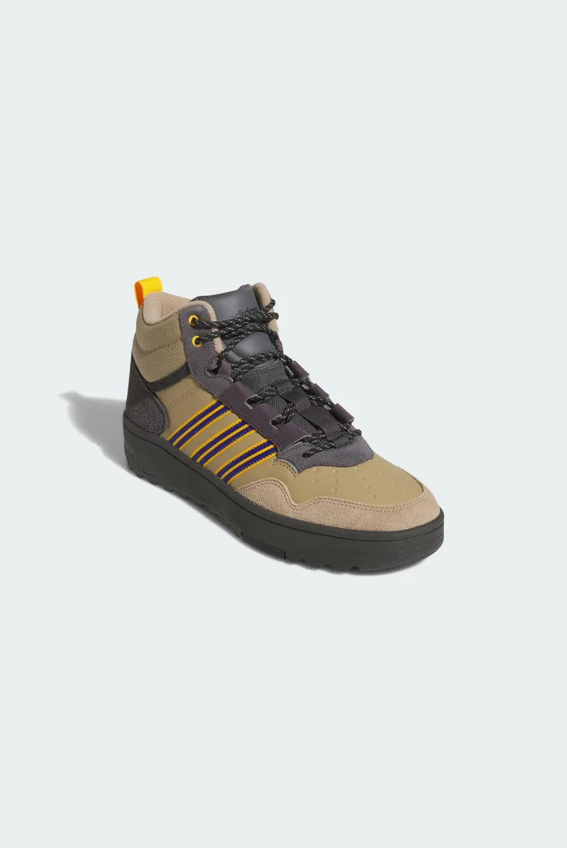 Бежевые кожаные хайтопы Hoops 4.0 Mid 4