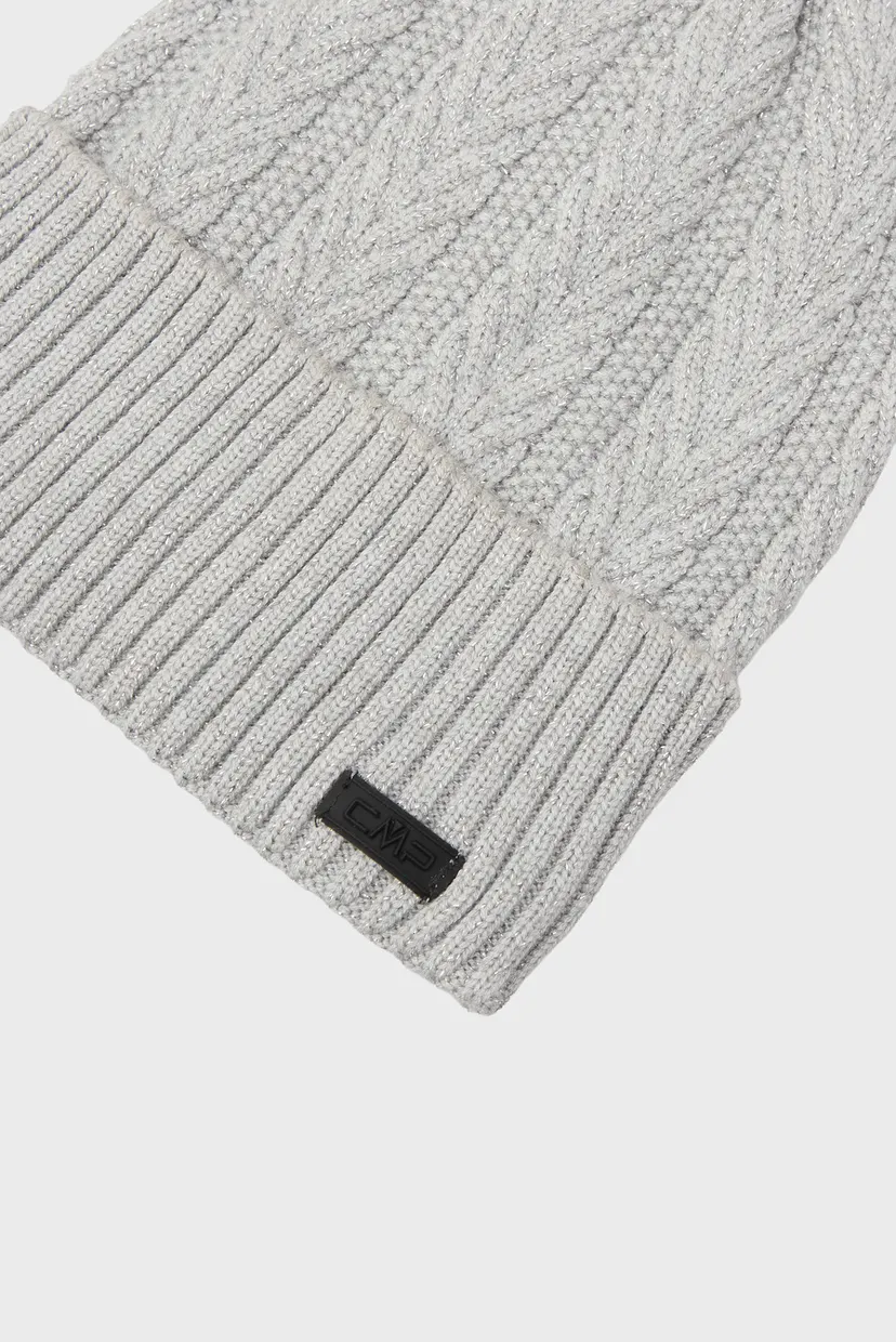Жіноча світло-сіра шапка KNITTED HAT 3
