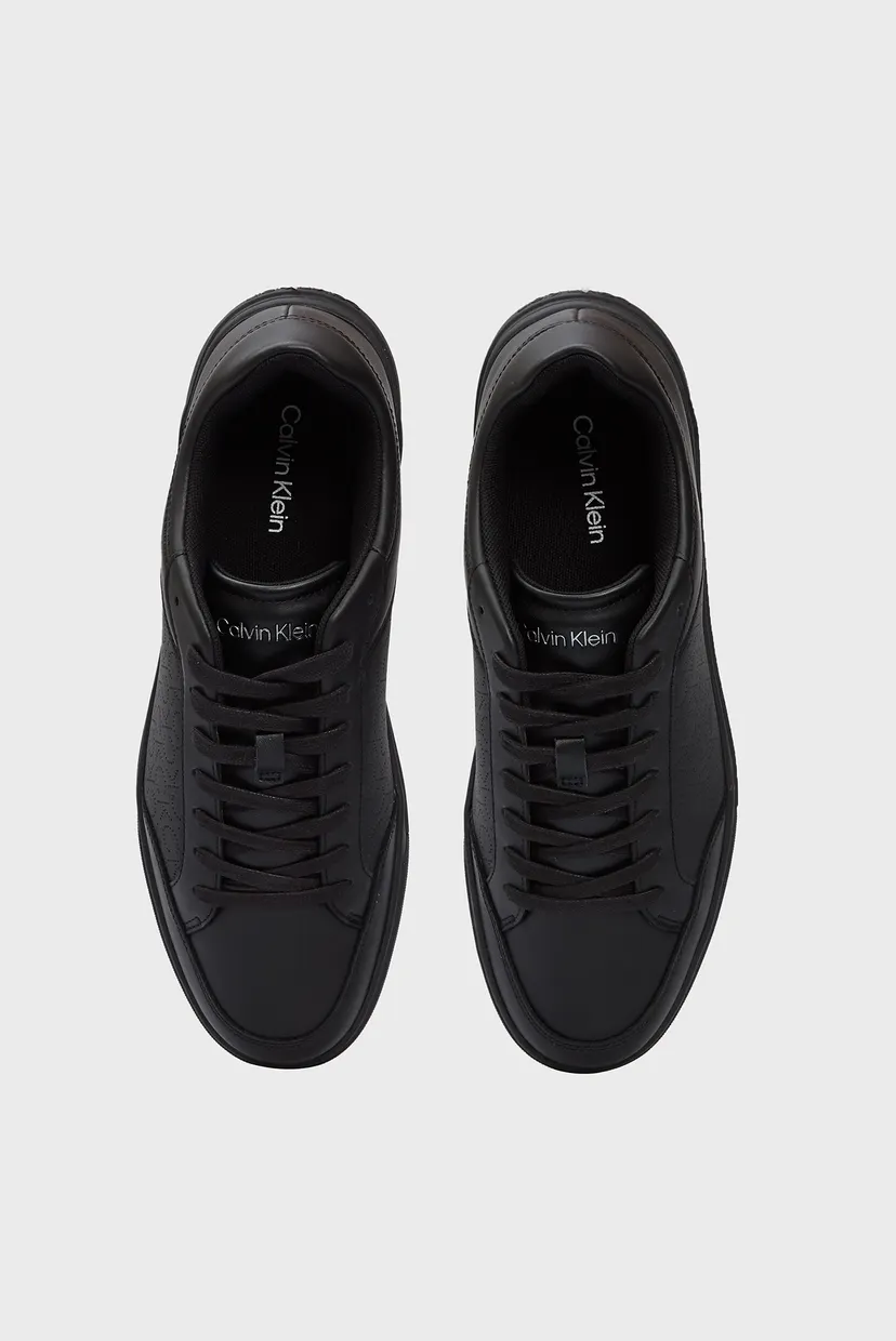 Чоловічі чорні шкіряні снікерси LOW TOP LACE UP LTH PERF MONO 3