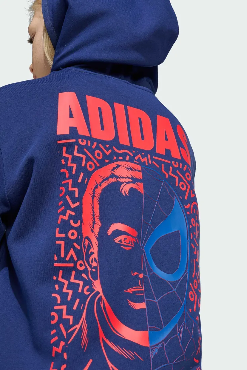 Детское темно-синее худи ADIDAS MARVEL SPIDER-MAN 4