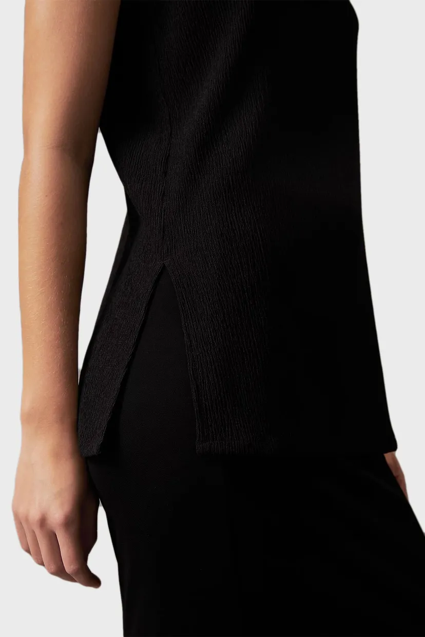 Жіночий чорний топ CRINKLED JERSEY CAMI TOP 5