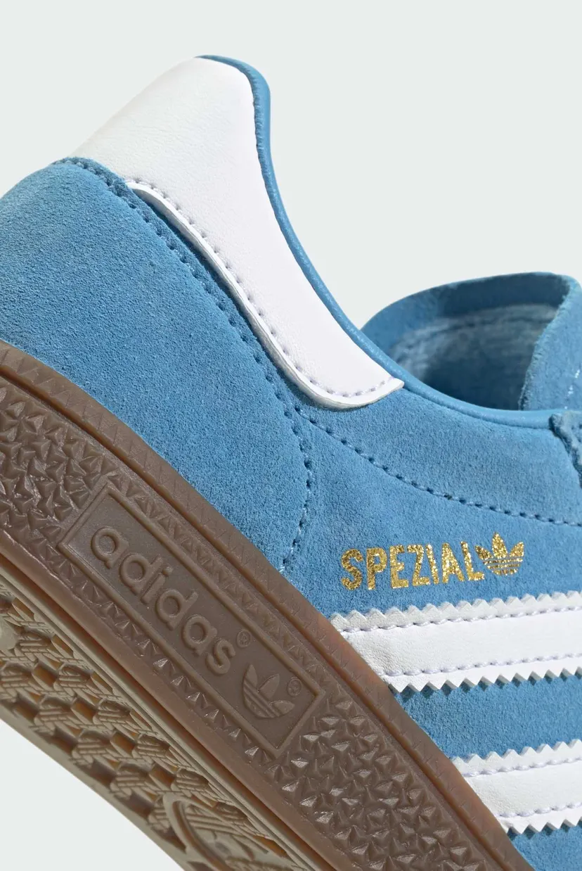 Детские голубые замшевые сникерсы Handball Spezial Kids 9