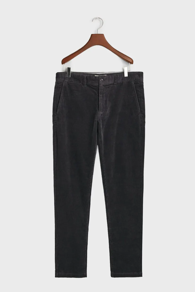 Мужские черные вельветовые чиносы SLIM CORD CHINOS 6
