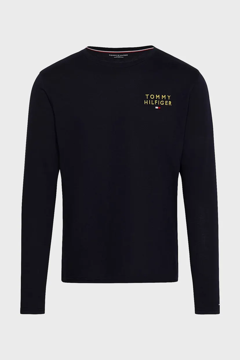 Чоловічий темно-синій лонгслів LS TEE LOGO GOLD 5