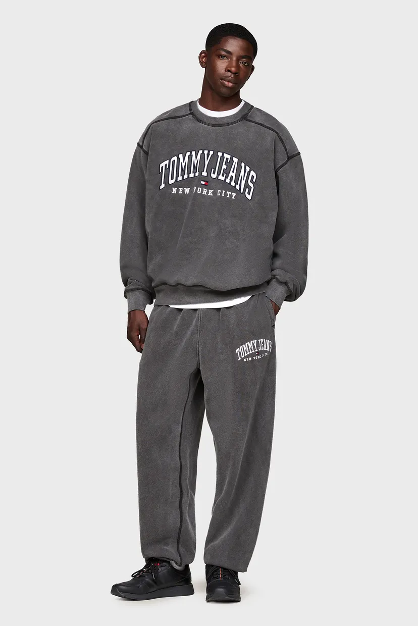 Мужские черные кожаные кроссовки TOMMY JEANS FLEXI RUNNER 6