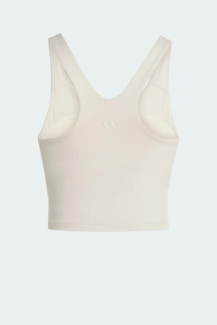 Жіноча бежева майка adidas All Me Medium Support 7