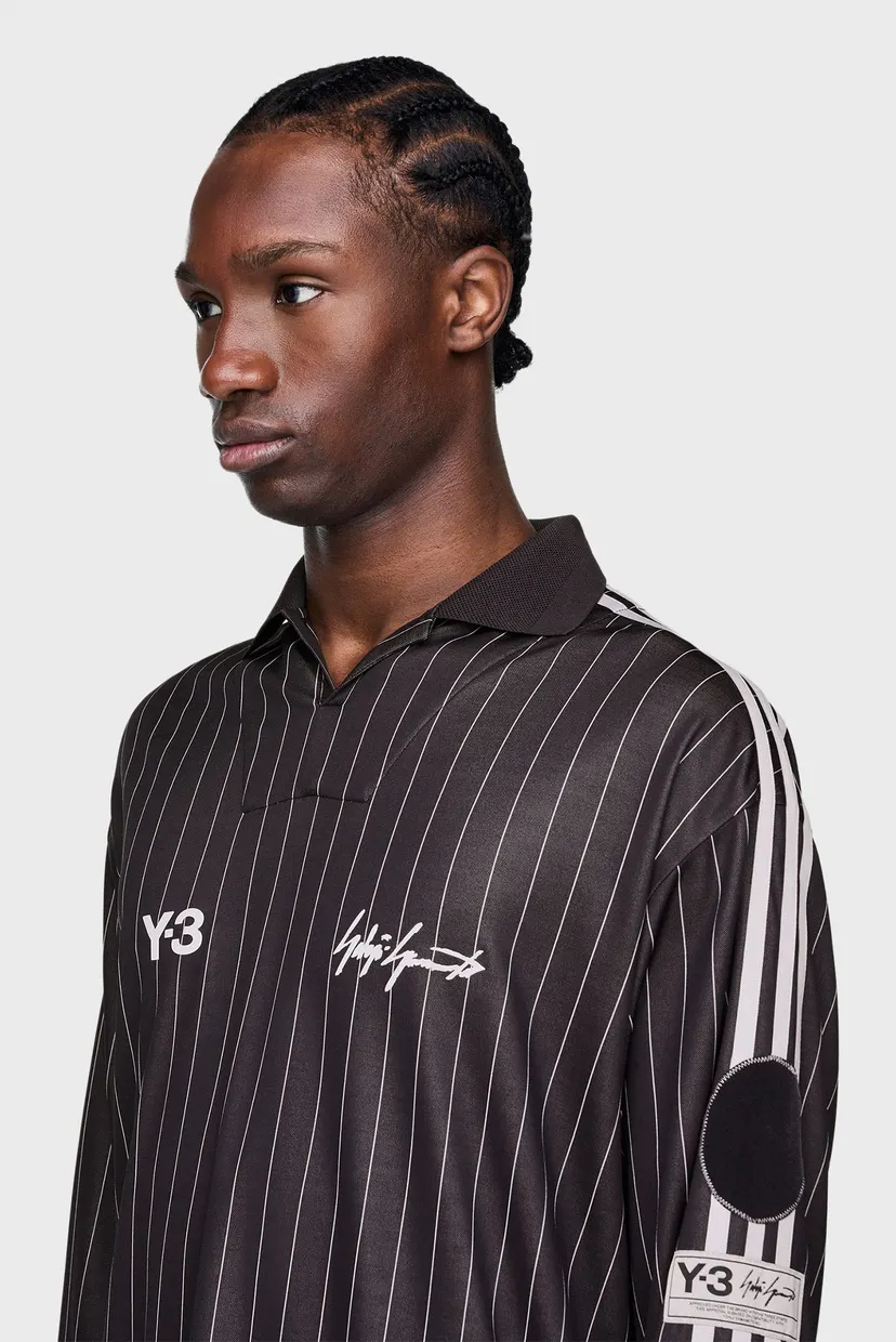 Черное поло в полоску Y-3 ELITE 5 FOOTBALL (унисекс) 5