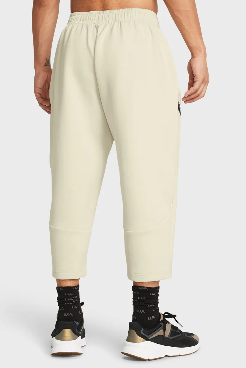 Мужские бежевые спортивные брюки Unstoppable Flc Baggy Crop 3