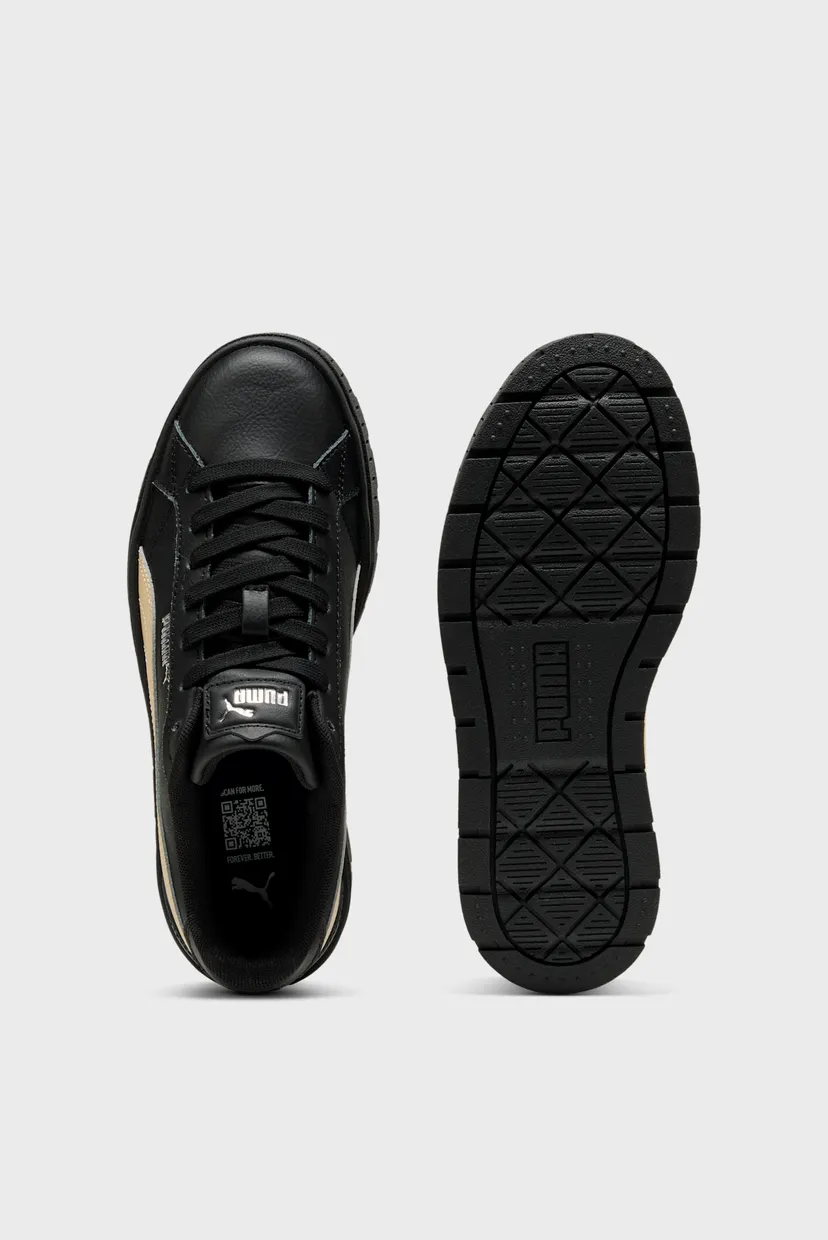 Женские черные кожаные сникерсы Karmen II Leather Sneakers Women 4