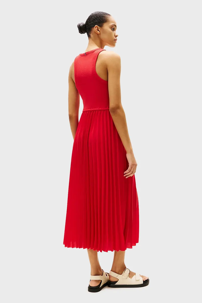 Жіноча червона сукня RIB TANK PLEATED 3