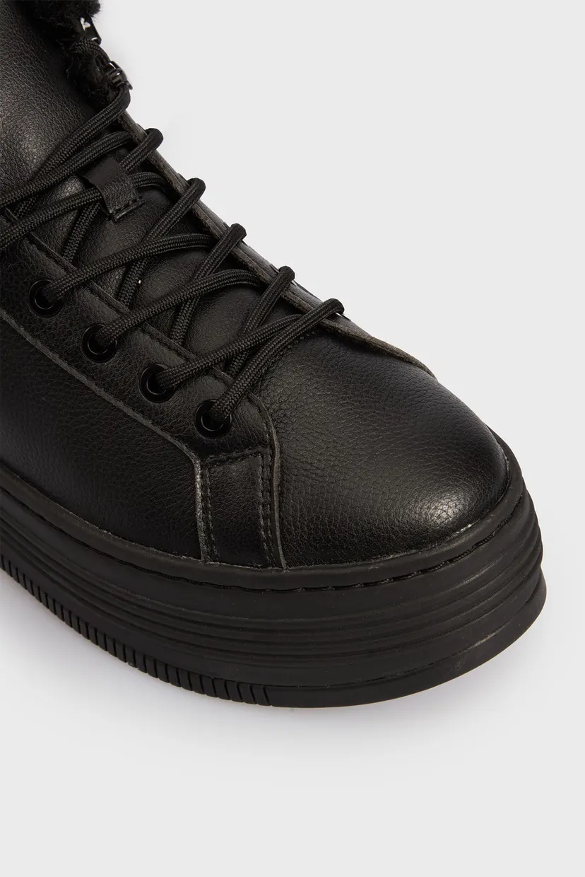 Женские черные хайтопы BOLD PLATF LOW LACEUP MG LTH 4