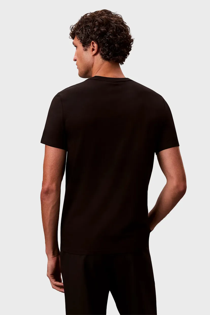 Мужская черная футболка SS SLIM STRETCH 3