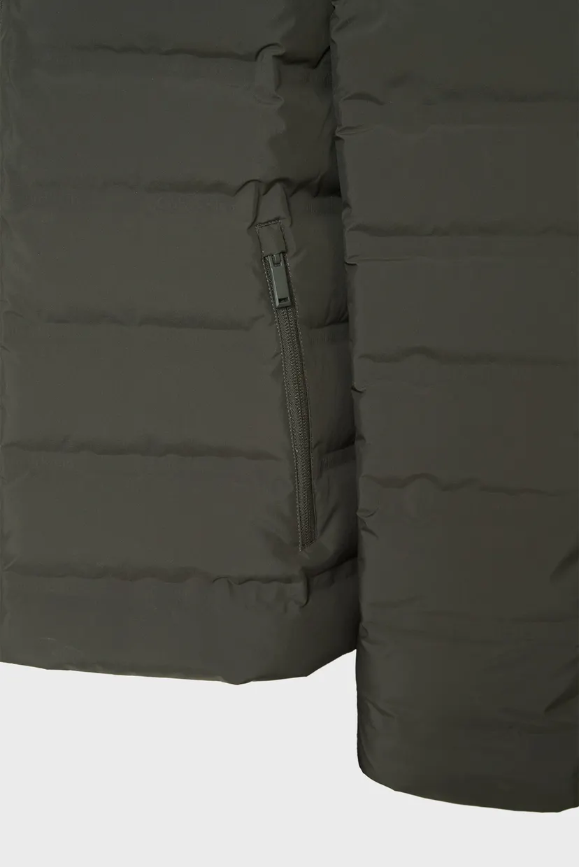 Мужской оливковый пуховик EMBOSSED 3