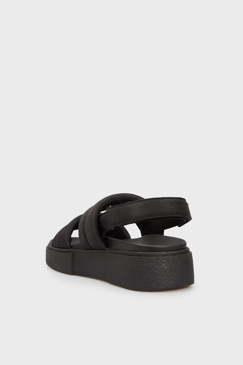 Женские черные сандалии FLATFORM 5