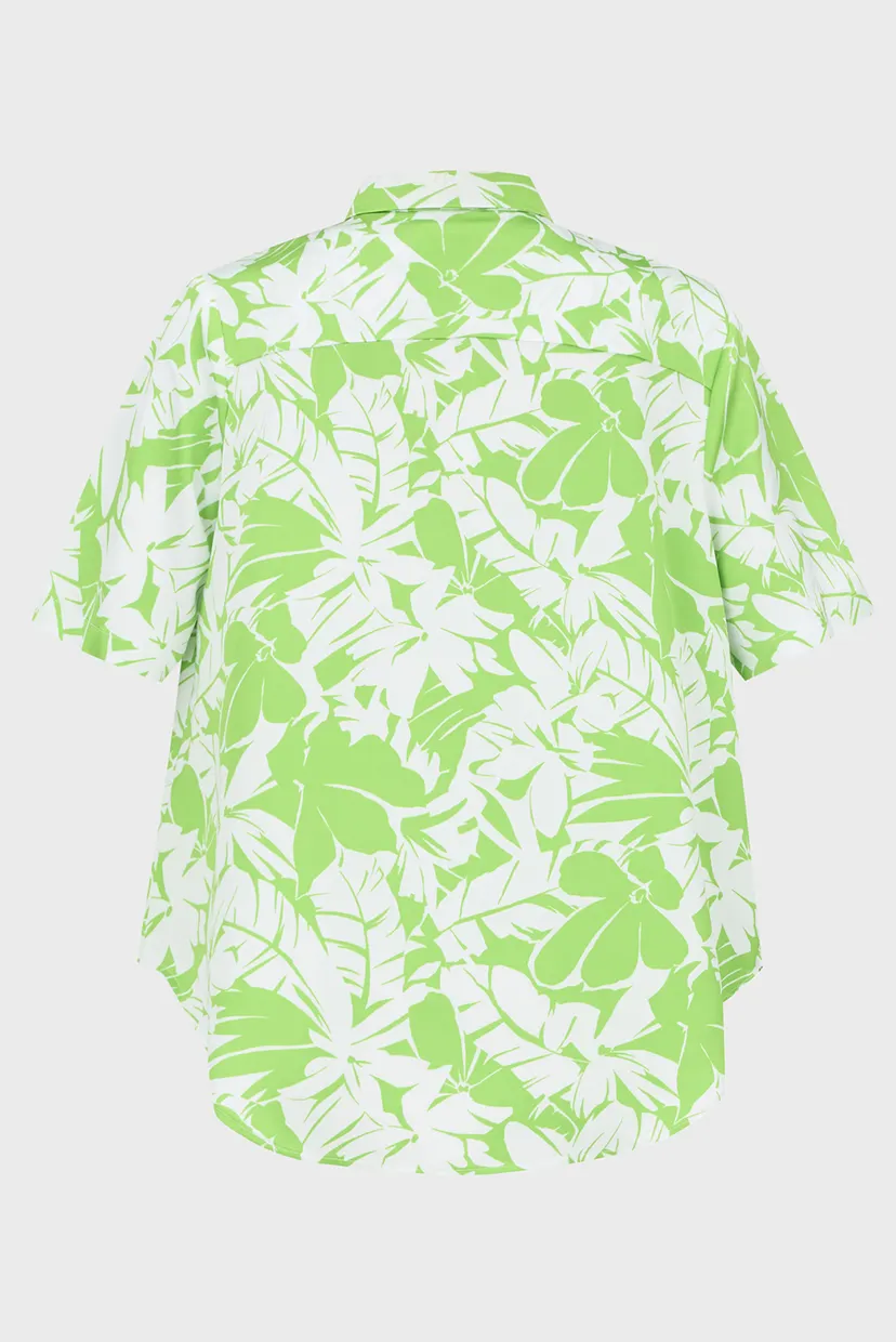 Жіноча салатова блуза з візерунком GRAPHIC PALM CAMP SHIRT 5