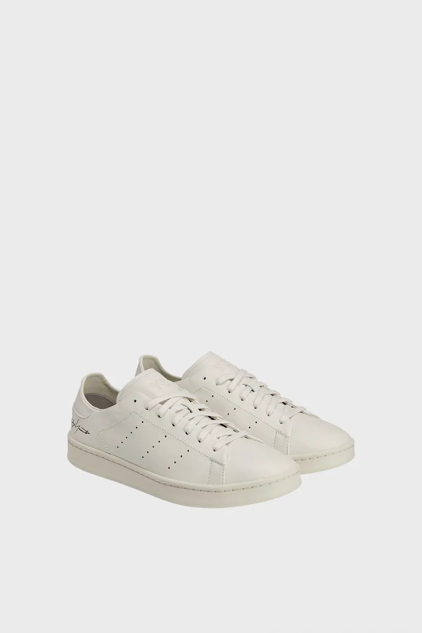 Світло-сірі шкіряні снікерси Y-3 Stan Smith 4