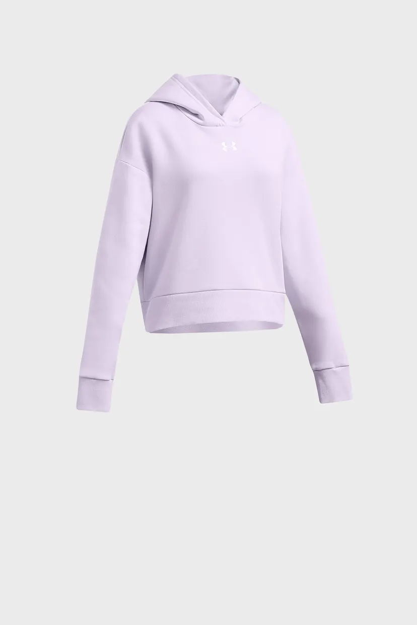 Детское сиреневое худи UA Rival Fleece Crop Hoodie 3