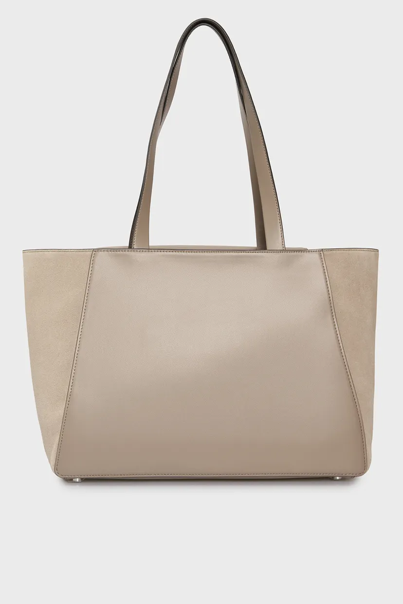 Женская бежевая кожаная сумка SEVEN GRAINY SP TOTE SUEDE 4