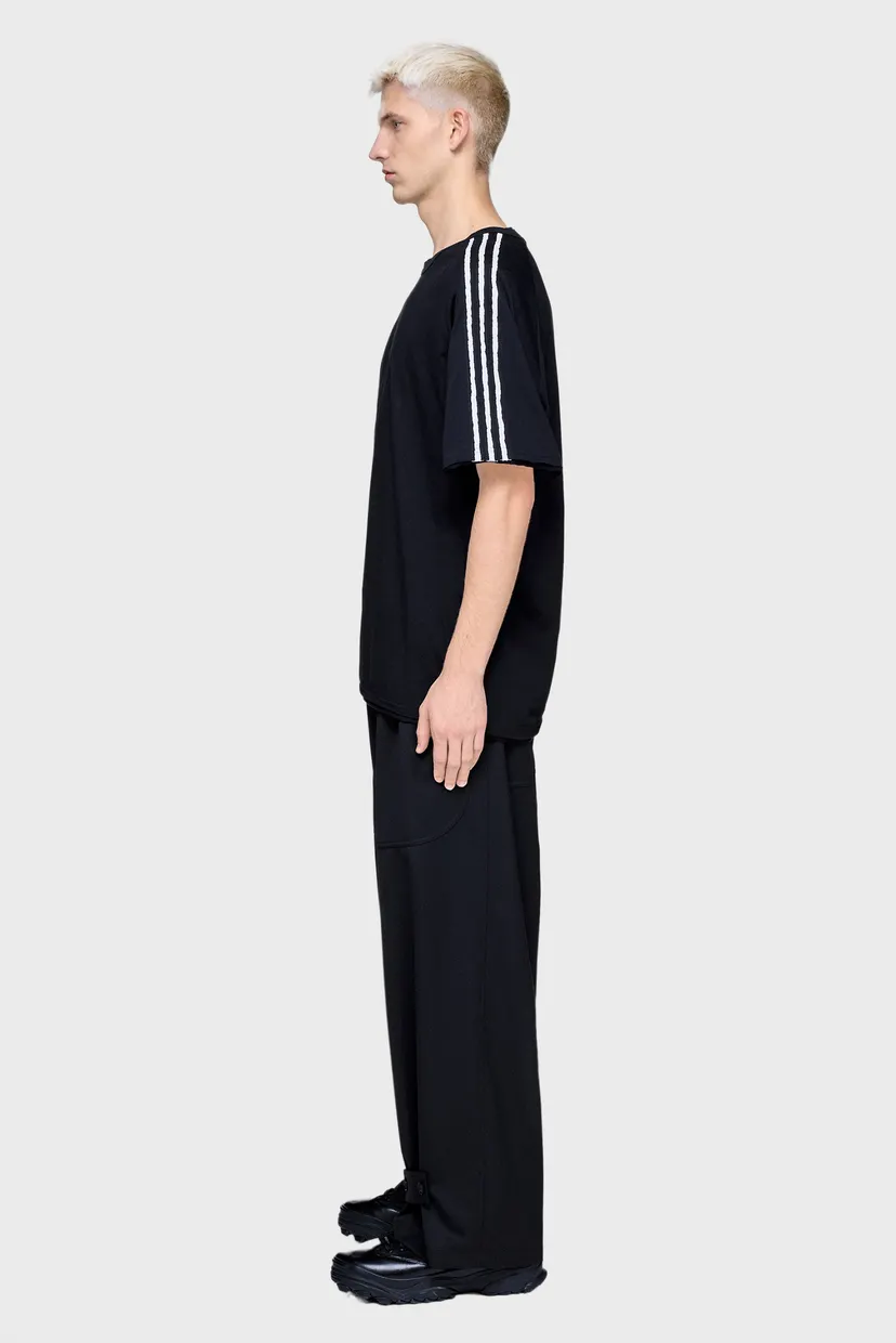 Чорна футболка Y-3 RAW EDGE 3 STRIPES SHORT SLEEVE (унісекс) 4
