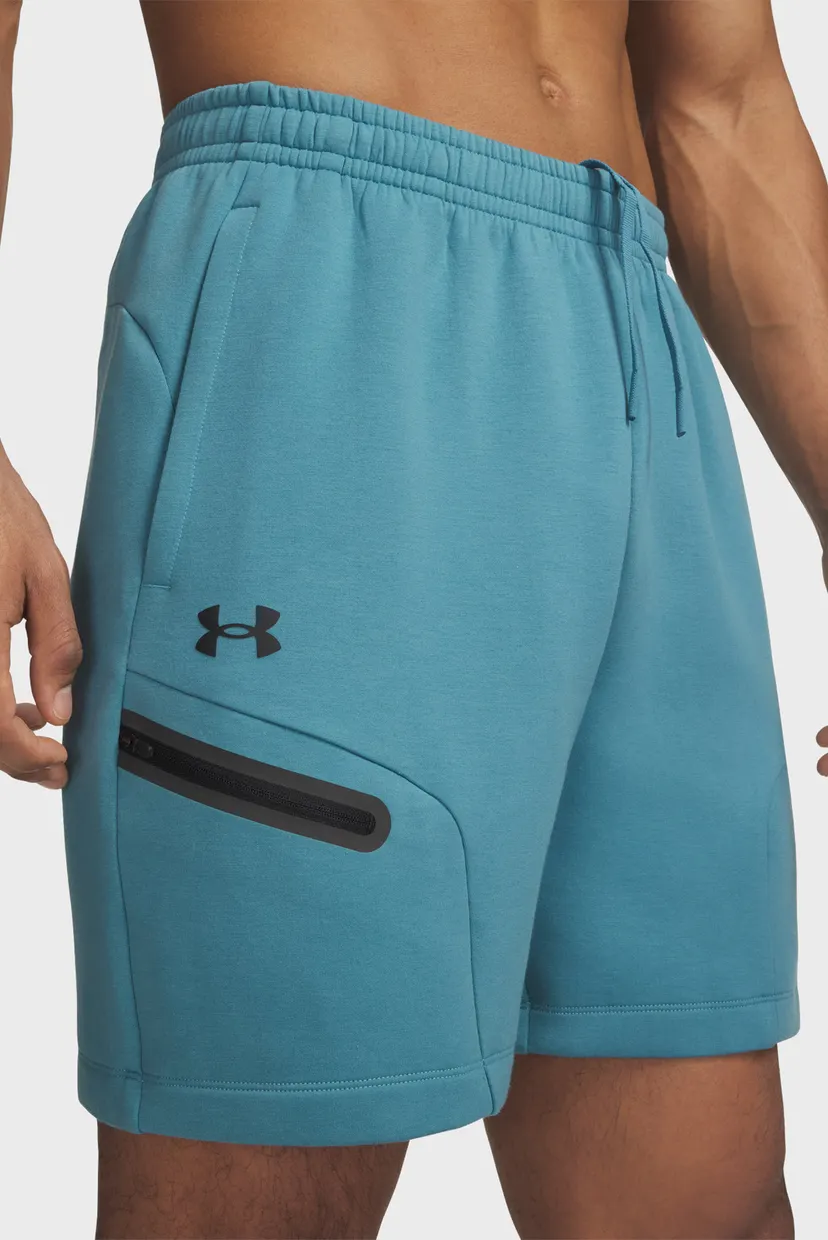 Мужские голубые шорты UA Unstoppable Flc Shorts 4