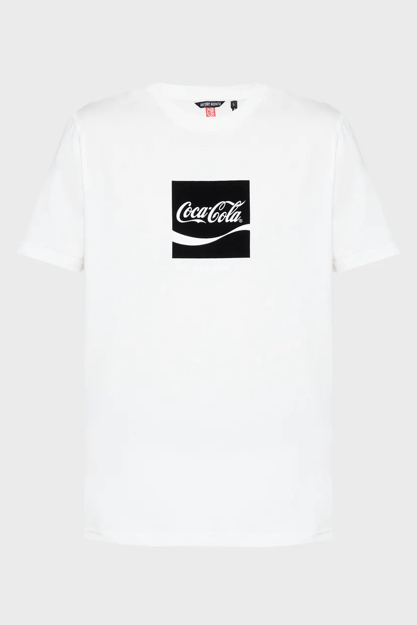 Чоловіча біла футболка Antony Morato x Coca Cola 6