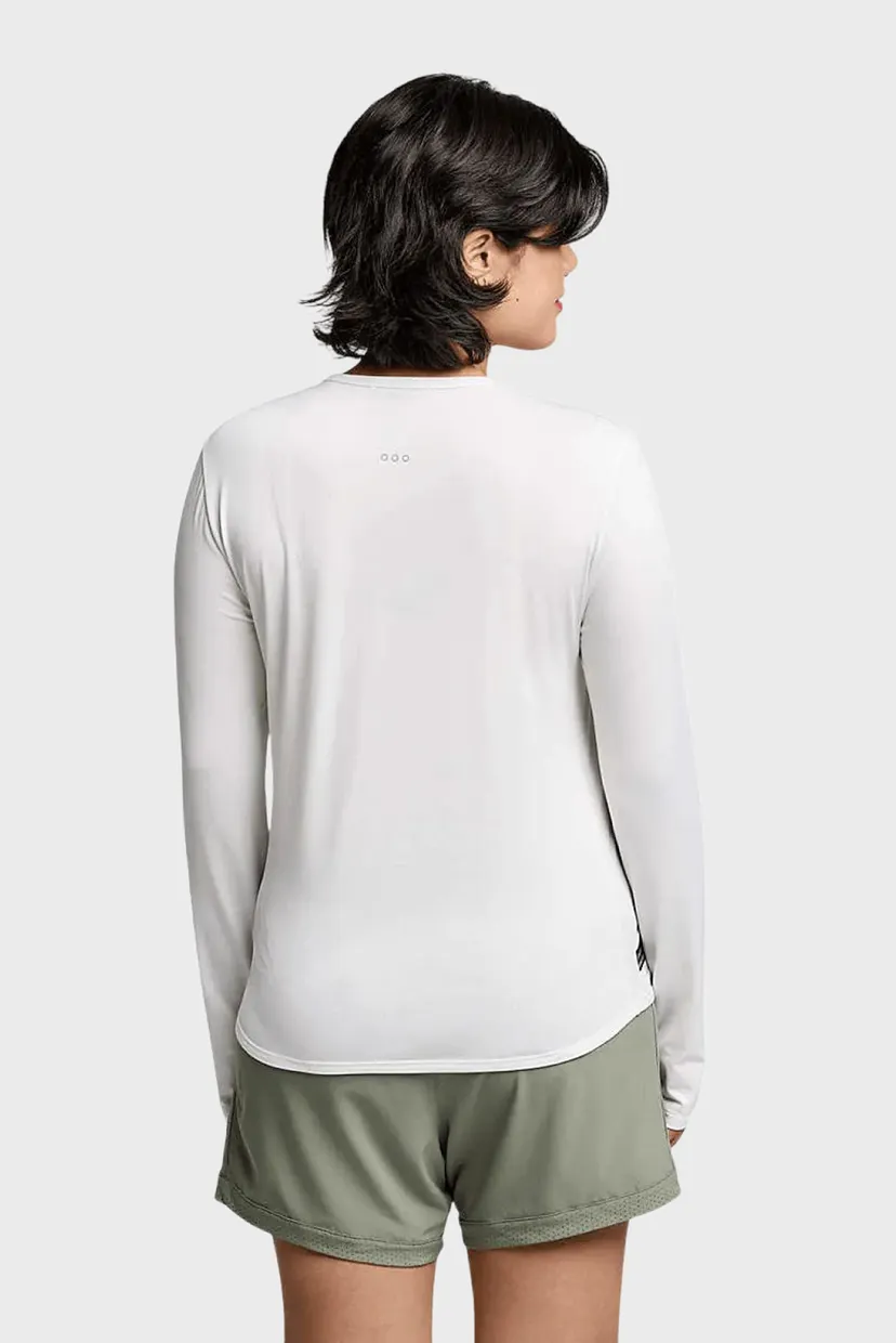 Жіночий білий лонгслів STOPWATCH LONG SLEEVE 3