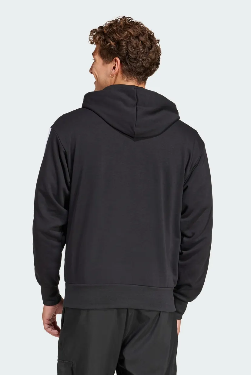Чоловіче чорне худі Essentials 3-Stripes French Terry 3