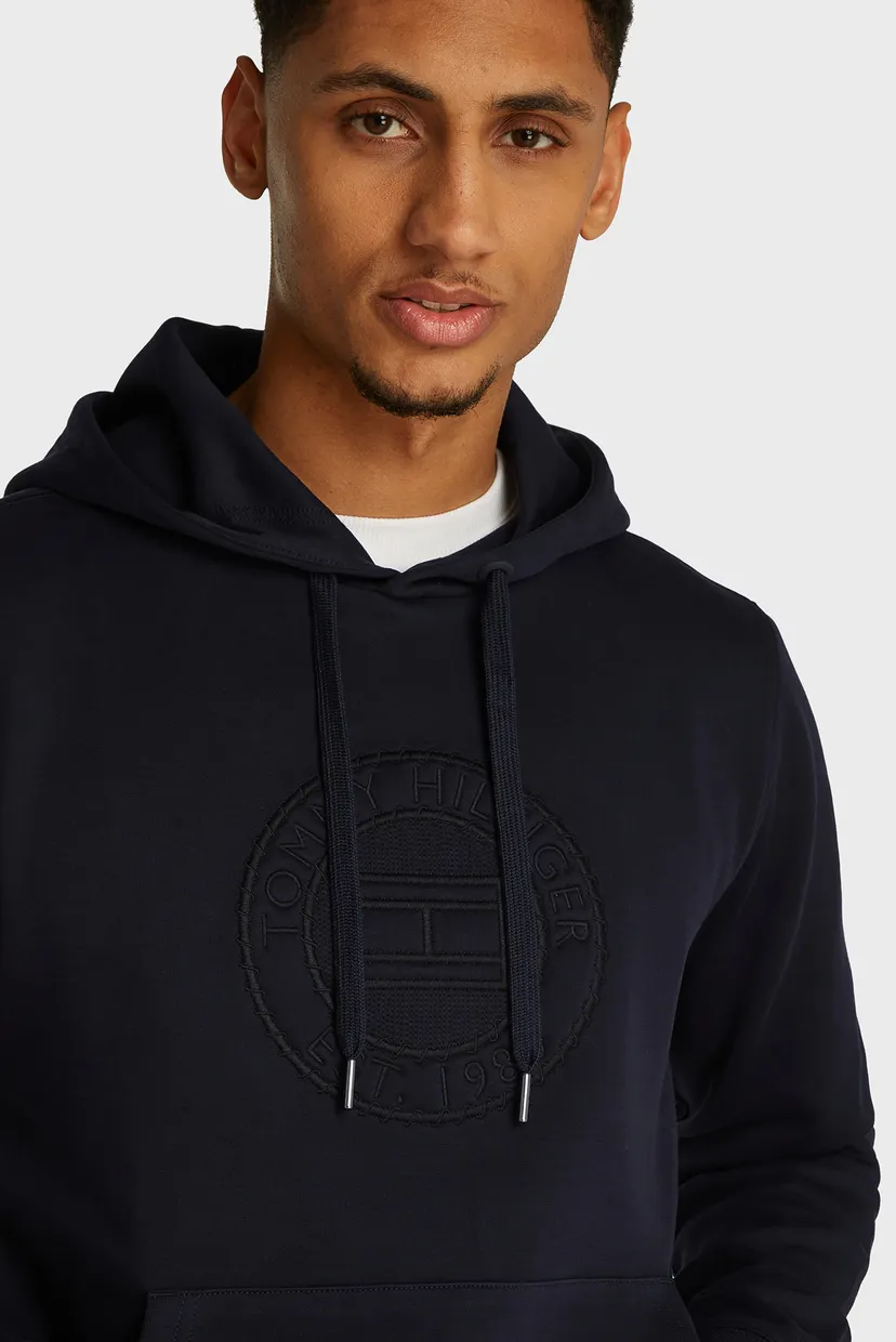 Чоловіче темно-синє худі FLAG ROUNDLE EMBRO HOODY 3