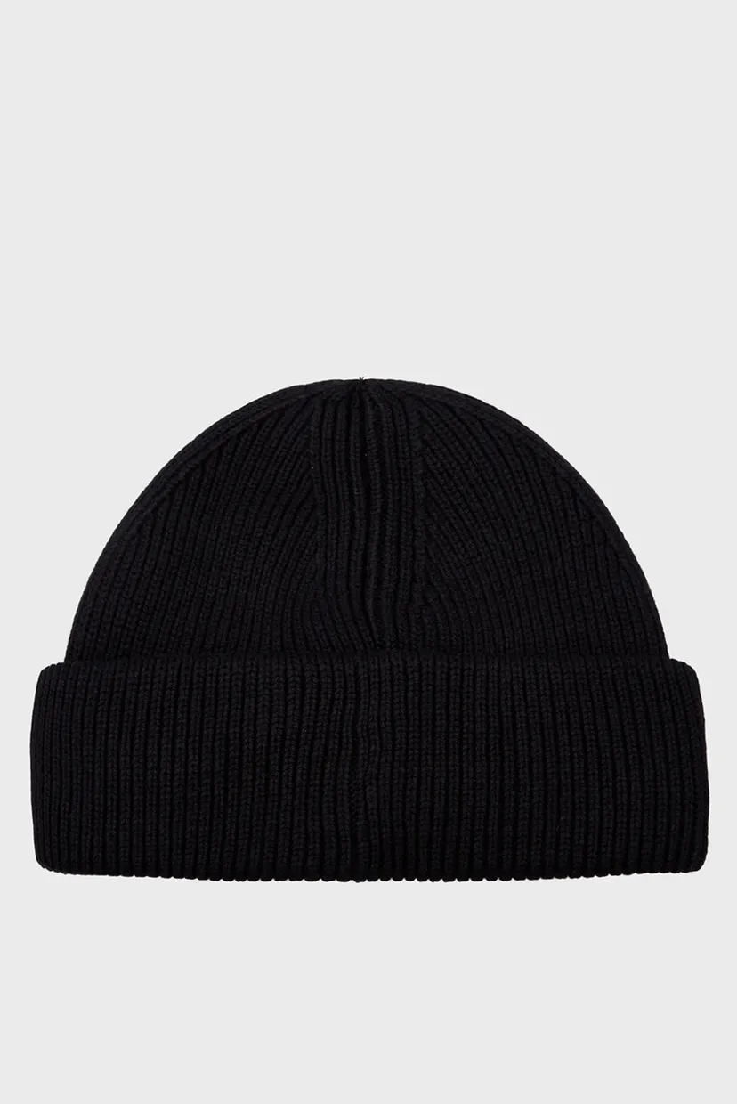 Чоловіча чорна шапка RIBBED BEANIE 3