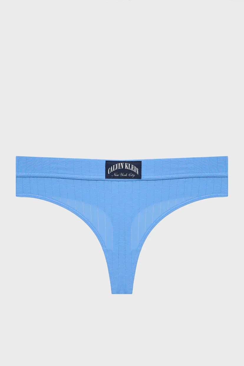 Женские голубые трусики THONG 7
