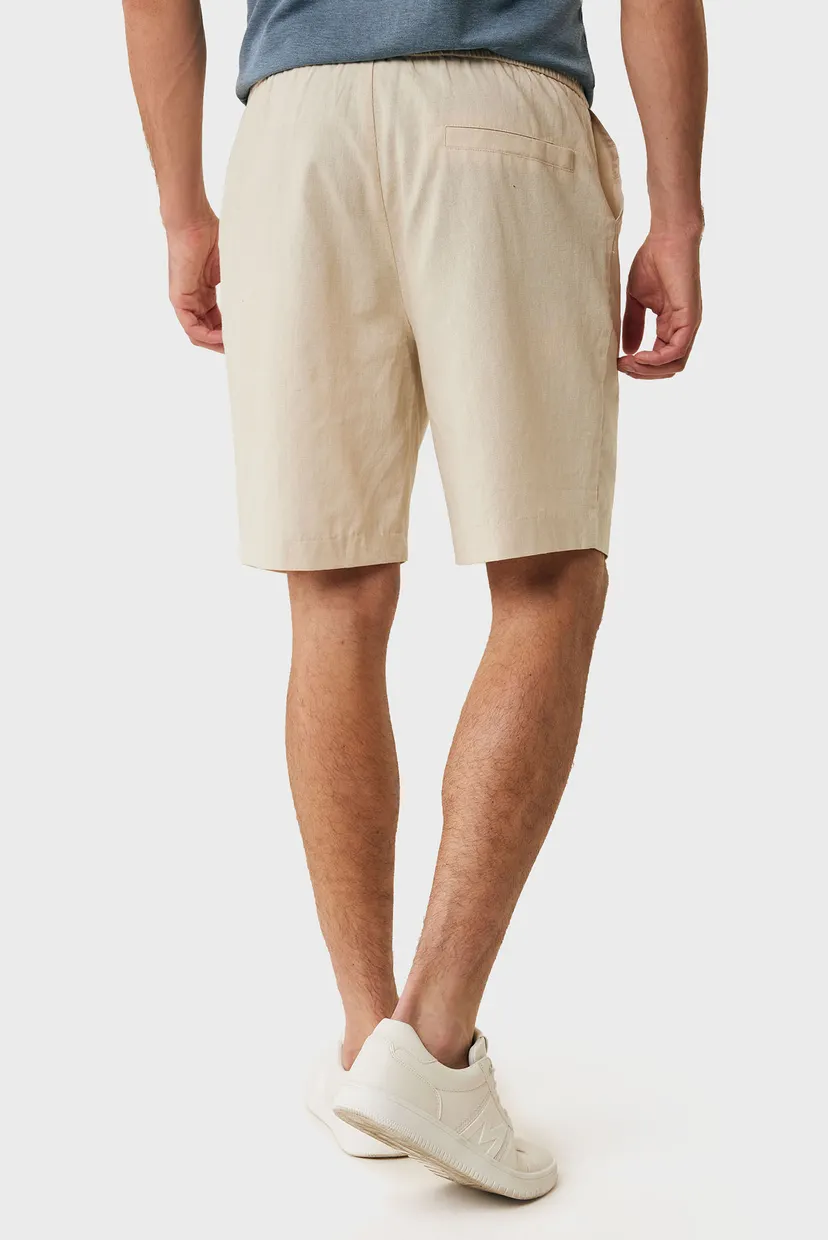 Чоловічі бежеві лляні шорти DANIEL Basic linen shorts 3