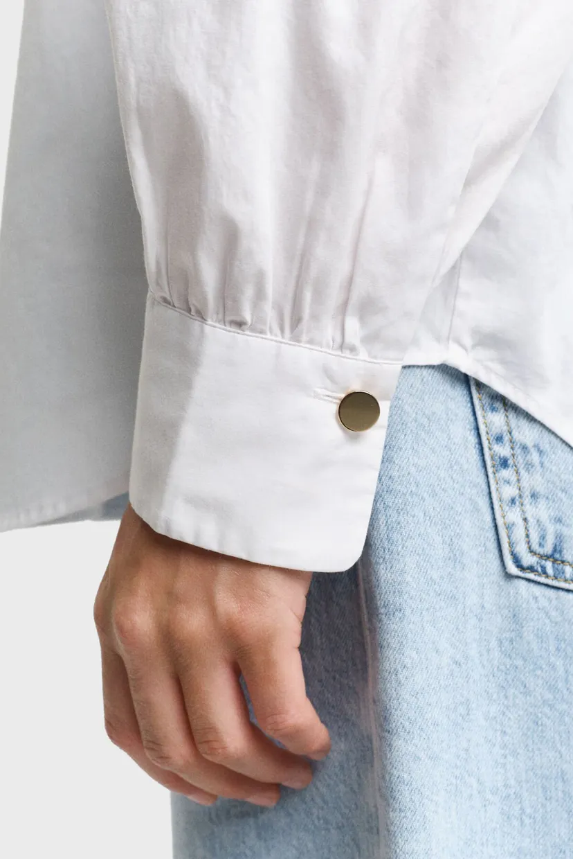 Женская белая рубашка REL VOLUME SLEEVE POPLIN 6