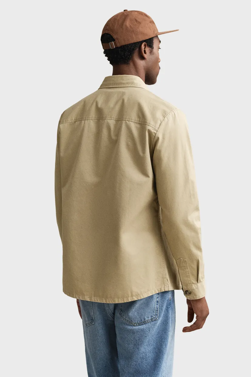 Мужская бежевая рубашка TWILL OVERSHIRT 3