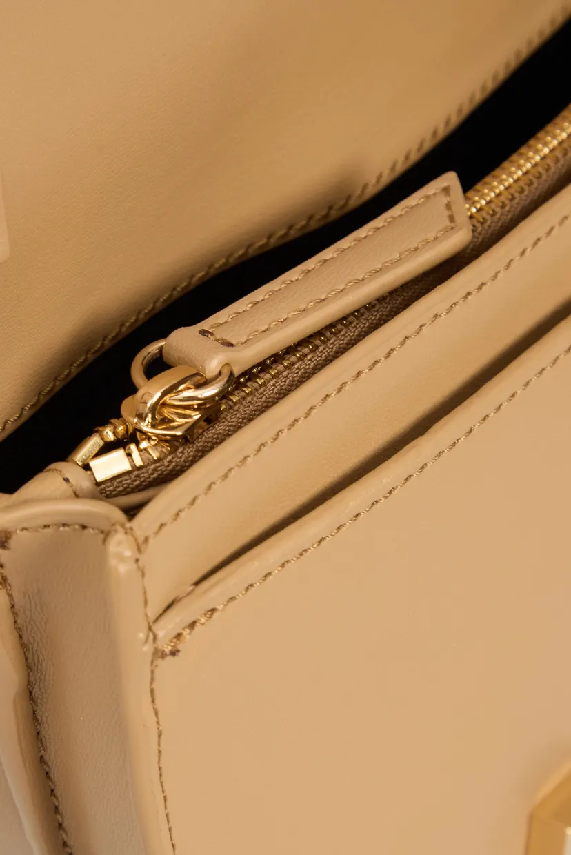 Жіноча бежева сумка TH HERITAGE SADDLE BAG 5