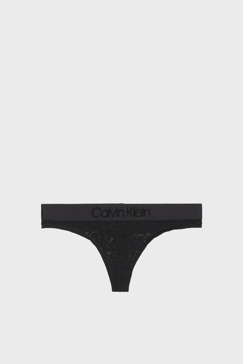 Женские черные трусики THONG 9