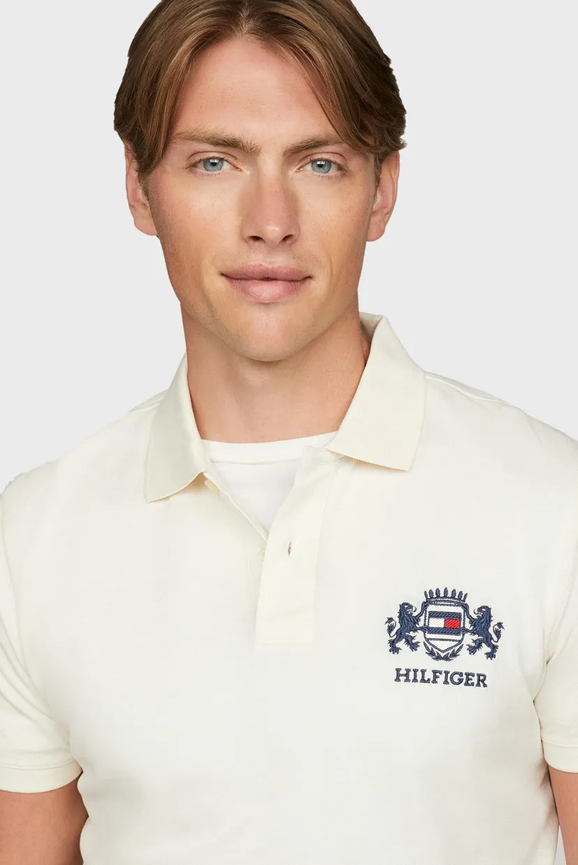 Чоловіче біле поло ICON GRAPHIC REG POLO 4