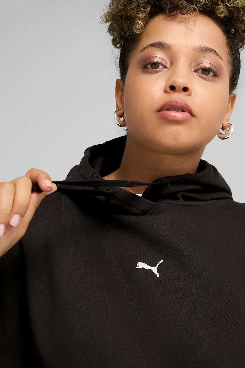 Женское черное худи Essentials Oversized Hoodie Women 4