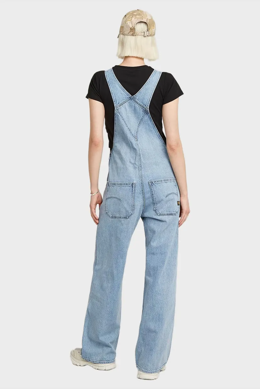 Женский голубой джинсовый комбинезон Straight Leg Dungaree 3