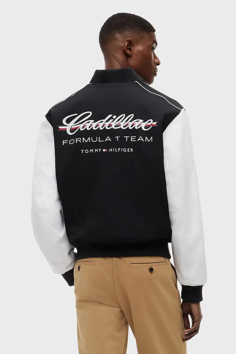Мужской черный бомбер TH x Cadillac Formula 1® Team 3