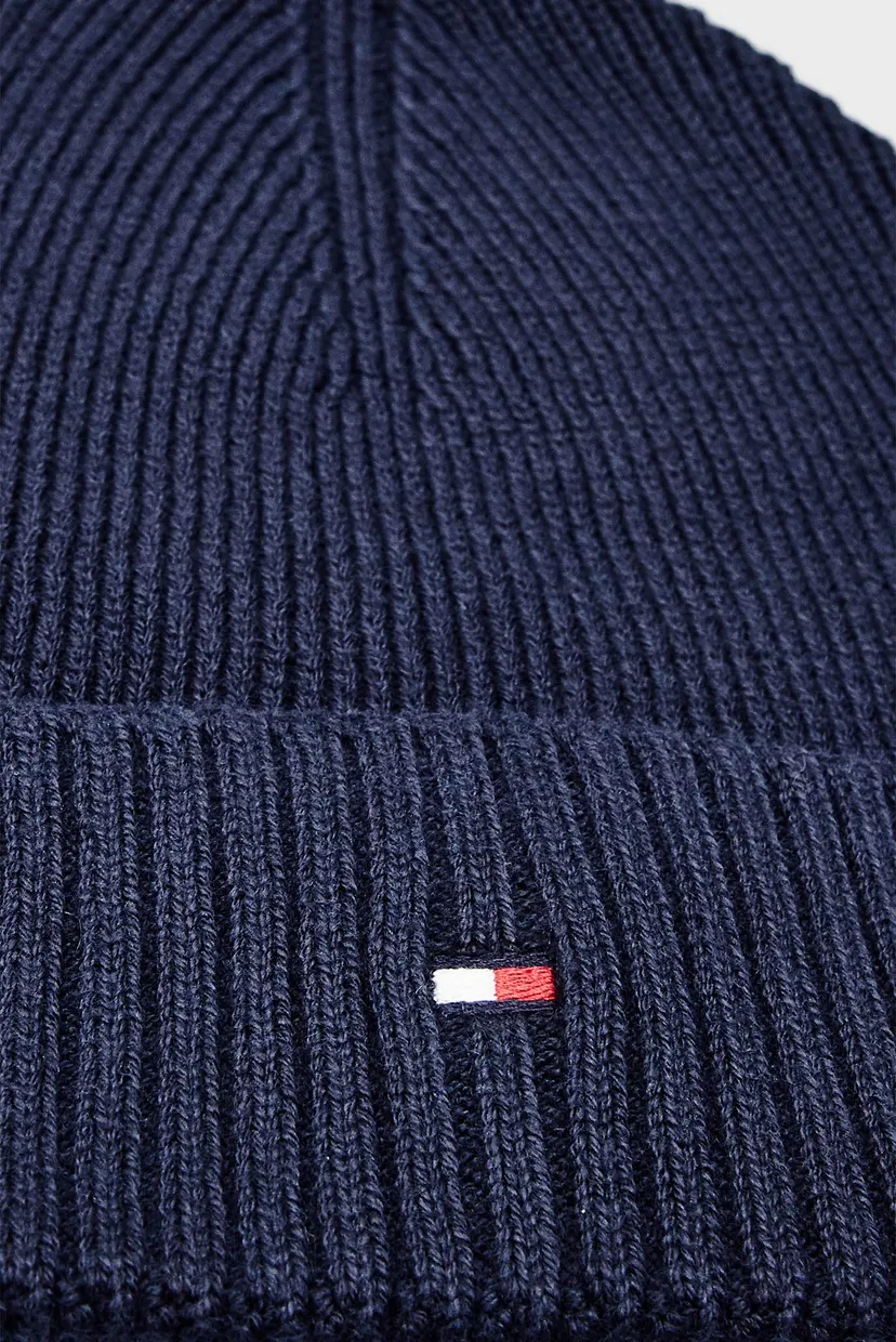 Чоловіча темно-синя шапка TH FLAG PIMA COTTON BEANIE 4