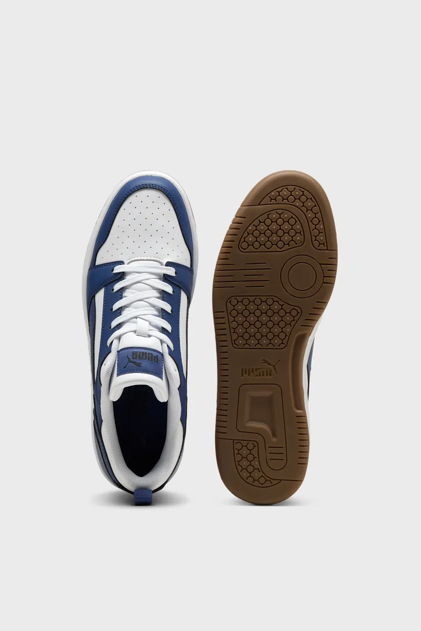 Синие кожаные сникерсы Rebound V6 Low Sneakers 4