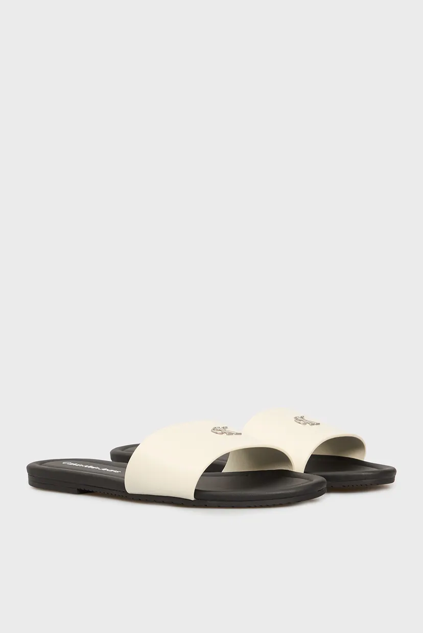 Жіночі білі слайдери FLAT SANDAL 3