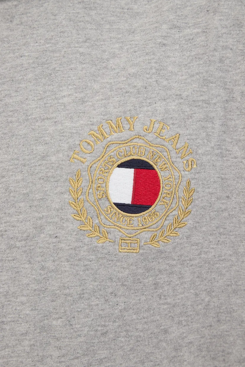 Чоловіча сіра футболка TJM REG TOMMY CREST TEE 3