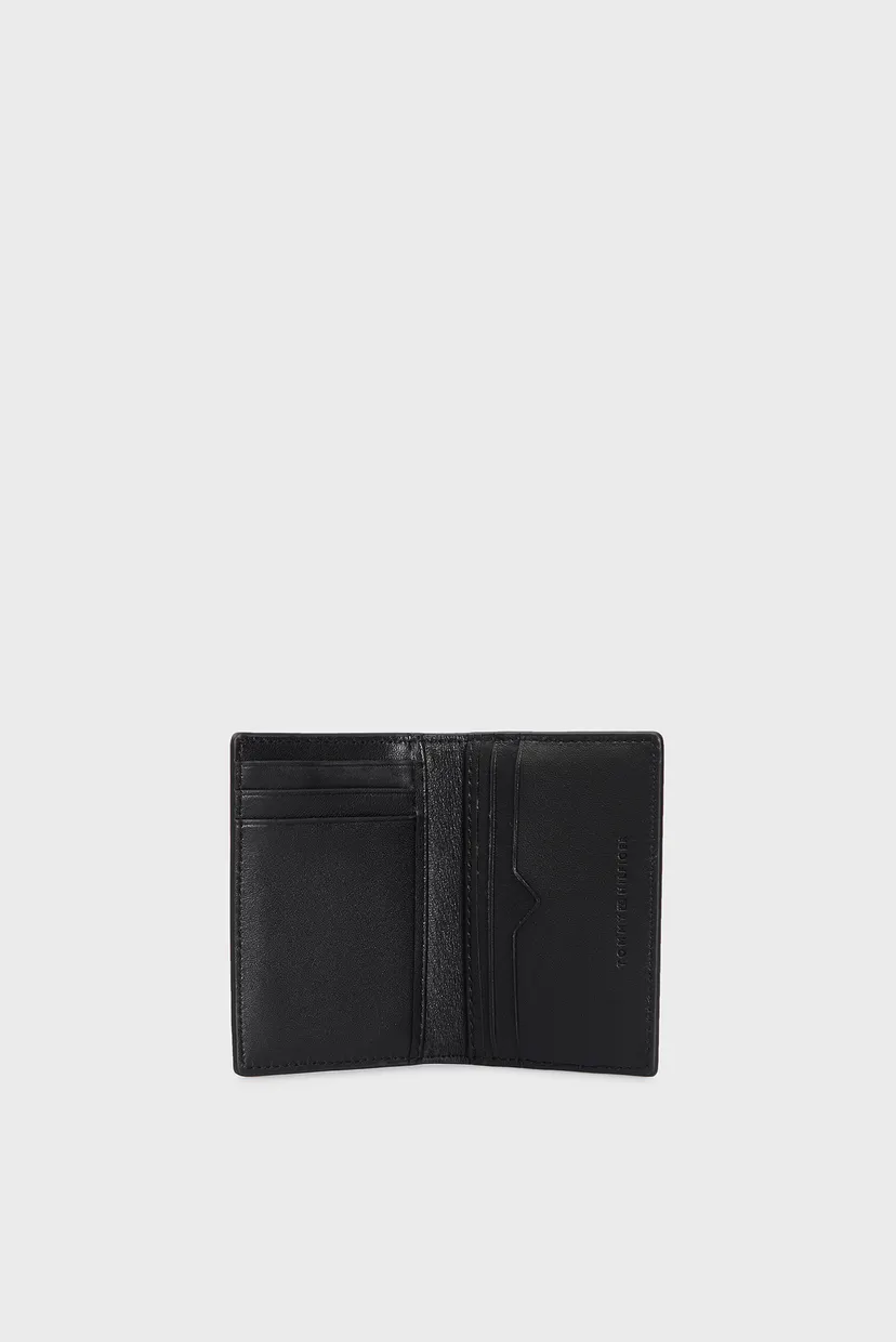 Чоловічий чорний шкіряний кардхолдер TH MODERN LEATHER BIFOLD 5