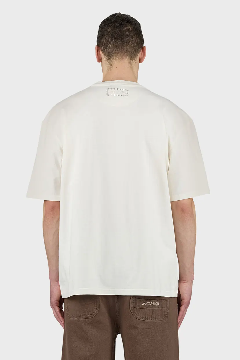 Мужская белая футболка Barno Oversized Tee 4