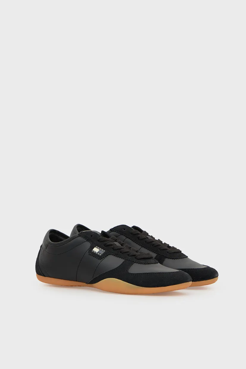 Женские черные кожаные кроссовки BALLET SNEAKER 3