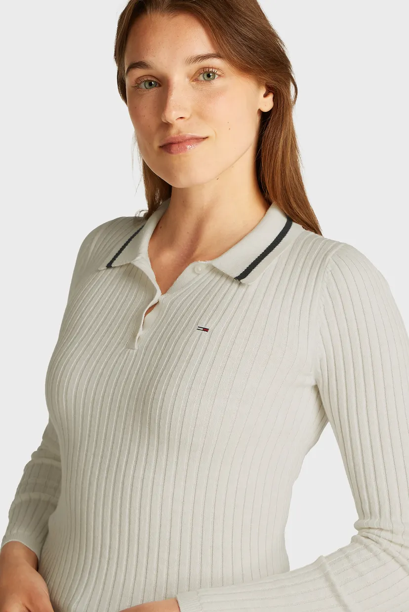 Жіноче біле поло TJW ESSENTIAL LS POLO 4
